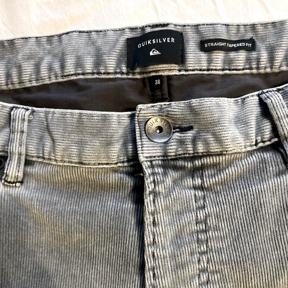 Quicksilver Gray Corduroy Pants (38)